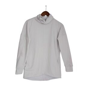 Workshop Republic Clothing -NWT White Turtleneck Fleece Lined Sweatshirt S